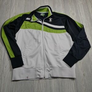 Olympic Jacket Adult Large Vancouver 2010 Track Full Zip White Green Elevate